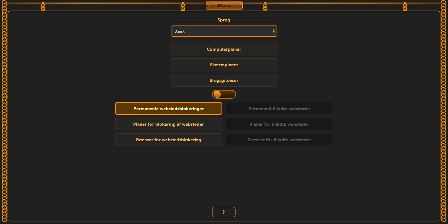 Udvalgte websteder blokeres