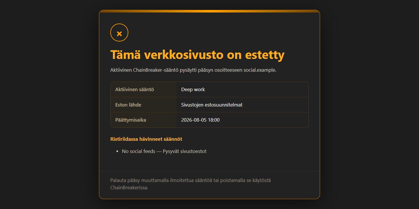 Tämä verkkosivusto on estetty