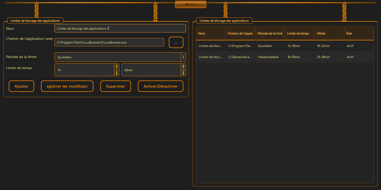 Blocages permanents d’applications · Statistiques — 3