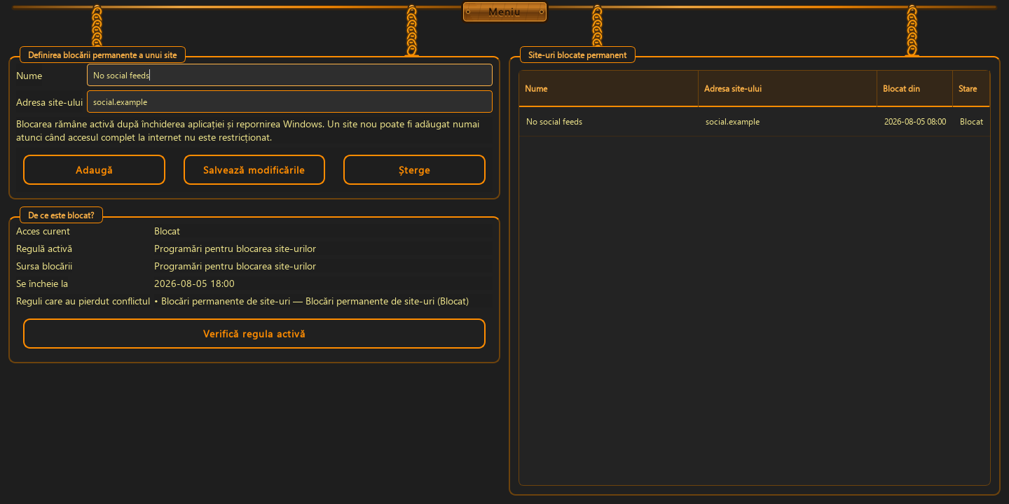 Reguli site web în mod dual — 1